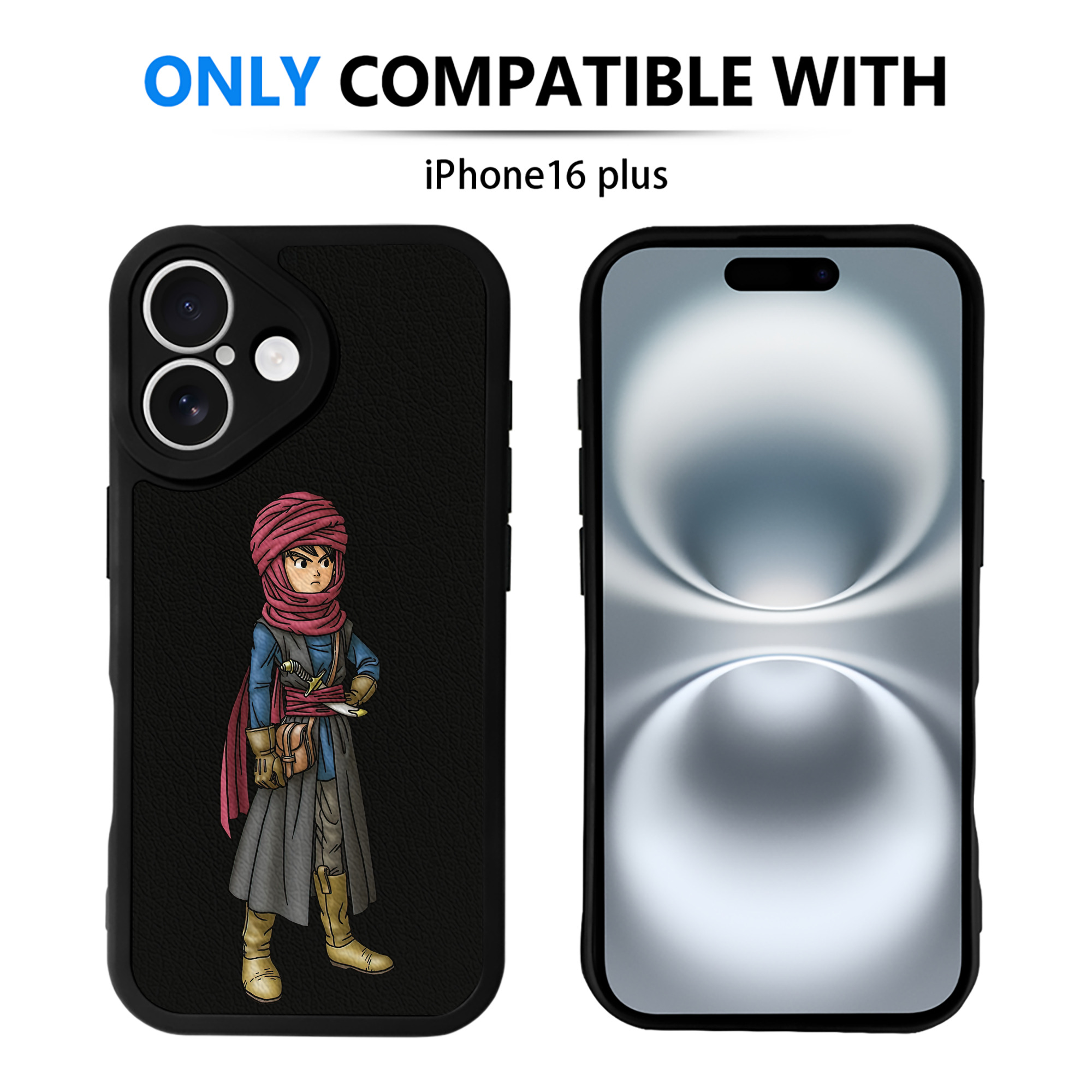 （画像用） ドラゴンクエスト Doragon Kuesuto Dragon Quest 【iPhone 16シリーズ対応】シリコンスマホケース（レザー調） 材質：シリコン